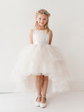 The Makayla Ruffled Tulle Girls Dress | Blush Kids