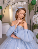 Seraphielle Bleu Couture Girls Pageant Gown | Fashion Couture