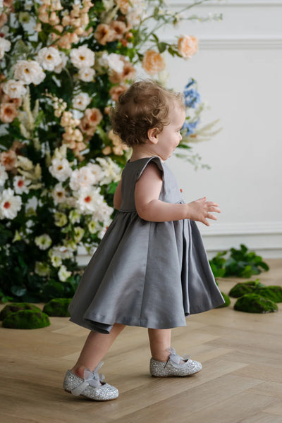 Maribel Greyson Dark Grey Baby Dress | Teter Warm Couture