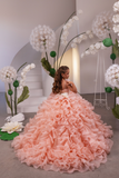 Roselina Belle Girls Couture Ruffle Ball Gown | Fashion Couture
