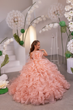 Roselina Belle Girls Couture Ruffle Ball Gown | Fashion Couture