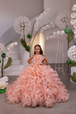 Roselina Belle Girls Couture Ruffle Ball Gown | Fashion Couture
