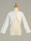 Girls Long Sleeve Satin Bolero Jacket | Special Occasion