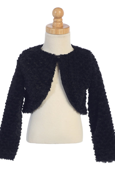 Girls Ivory Whisper Faux Fur Bolero Jacket