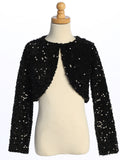Girls Celestique Sequin Velvet Bolero Jacket