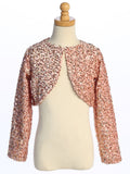 Girls Celestique Sequin Velvet Bolero Jacket