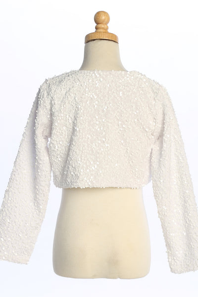 Girls Celestique Sequin Velvet Bolero Jacket