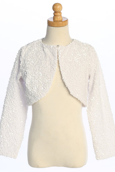 Girls Celestique Sequin Velvet Bolero Jacket