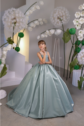 Mirella Grace Girls Satin Ball Gown | Fashion Couture Dress