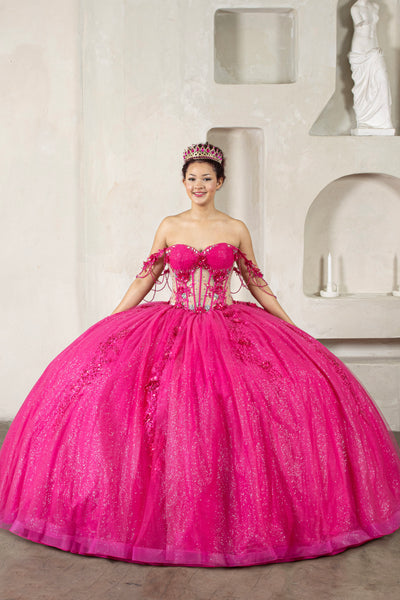 Elanisse Radiance Gown – Fuchsia Pink Quinceañera Dress