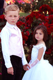 White Lace Communion Gown Flower Girl Tulle Dress Baby Baptism Gown
