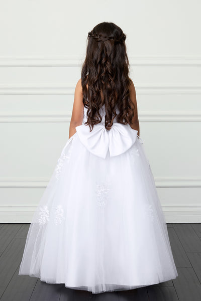 Melody Communion Dress - Tulle Gown with Rhinestone Accents