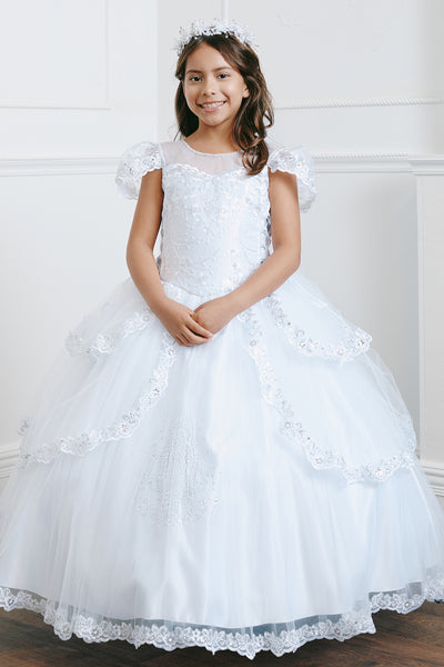 Mariana Petal Tier Communion Dress with Maria
