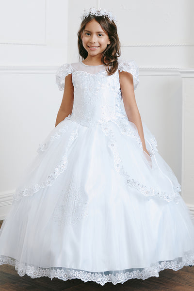 Mariana Petal Tier Communion Dress with Maria