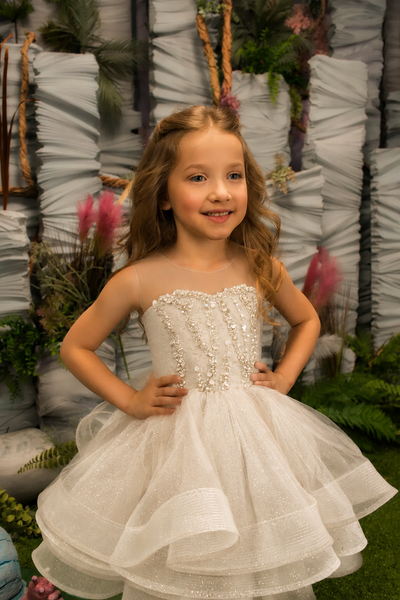 Girls Pageant Dress Heart Back Tulle | Fashion Couture