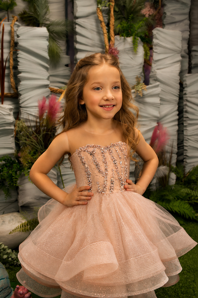 Girls Pageant Dress Heart Back Tulle | Fashion Couture
