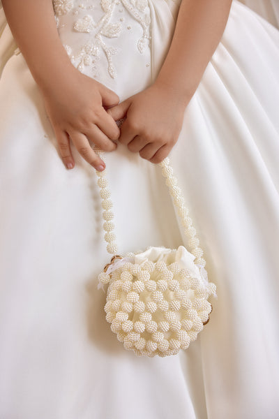 Elara White Communion Dress | Pentelei Couture