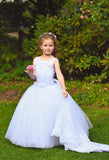 1st Communion Girls Birthday Flower Girl Lace And Tulle Toddler Dress