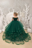 Girl Pageant Lace Tulle Gown Special Occasion Flower Girl Birthday Dress