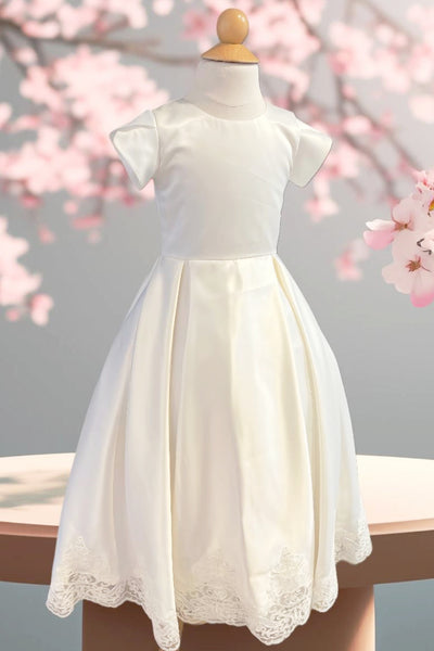 Celestine Satin Gown | Amalee Couture Communion & Flower Girl Dress
