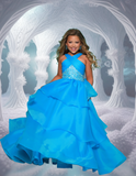 2Cute Kate Parker Girls Pageant Dress | Orange & Turquoise Gown