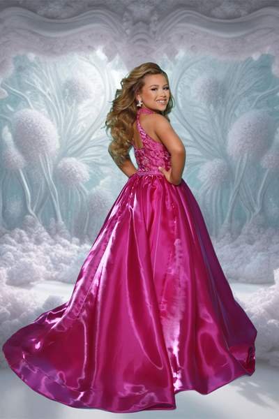2Cute Kate Parker Girls Pageant Dress – Magenta & Royal Gown