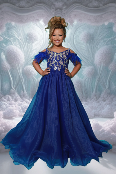 2Cute by Kate Parker Girls Pageant Gown - Bubblegum & Royal
