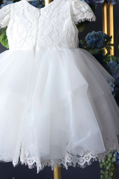 Liana Belle Baby Girl Baptism Dress – Tulle & Lace
