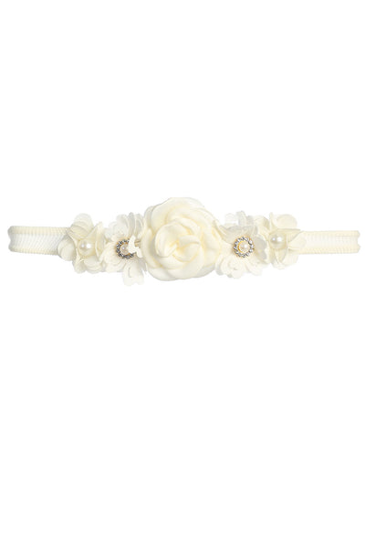 Baby Floral Headband Christening Baptism Accessory