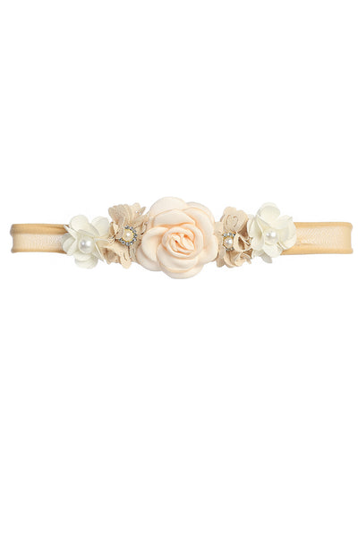 Baby Floral Headband Christening Baptism Accessory