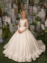 Isadora Grace Couture Gown - Luxury Satin Communion Ballgown