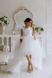 Kaleah Wedding Flower Girl Dress in Satin