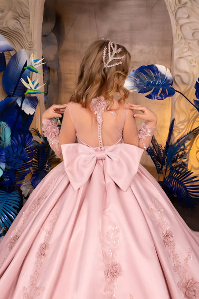 Marcella Rose – Pink Couture Flower Girl & Special Occasion Gown