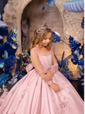 Marcella Rose – Pink Couture Flower Girl & Special Occasion Gown