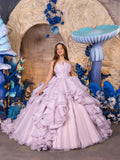 Maristella Ruffle Lilac Couture Gown – Girls’ Special Occasion Dress