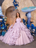 Maristella Ruffle Lilac Couture Gown – Girls’ Special Occasion Dress