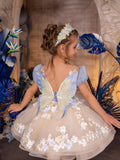 Lucina Butterfly Gown – Couture High Low Pageant Dress for Girls