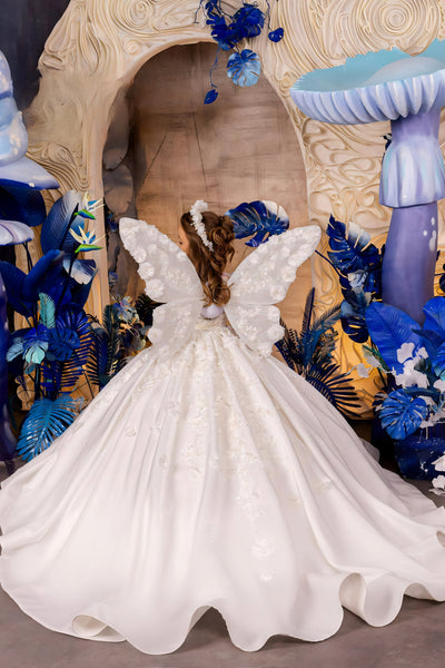 Serenalia Couture White Gown – Communion, Pageant & Father-Daughter Dance