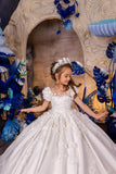 Serenalia Couture White Gown – Communion, Pageant & Father-Daughter Dance