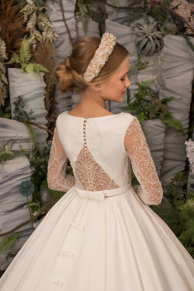 Isadora Grace Couture Gown - Luxury Satin Communion Ballgown
