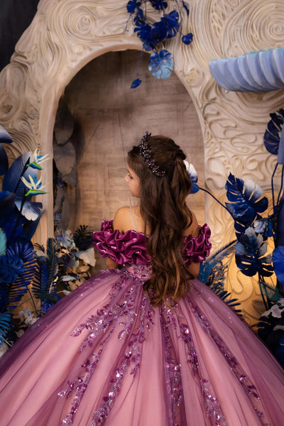 Viorelle Ombré Sequin Gown – Couture Girls Pageant & Special Occasion