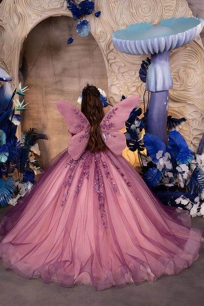 Viorelle Ombré Sequin Gown – Couture Girls Pageant & Special Occasion