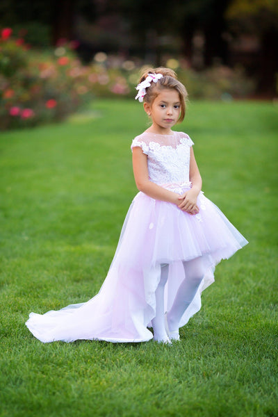 Tutu Off The Shoulder Hi Lo Flower Girl Dress Baby Special Occasion Dress