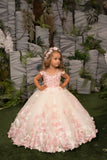 Rosavelle Blossom Gown – Couture Baby Girl Dress with 3D Florals
