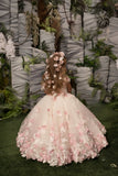 Rosavelle Blossom Gown – Couture Baby Girl Dress with 3D Florals