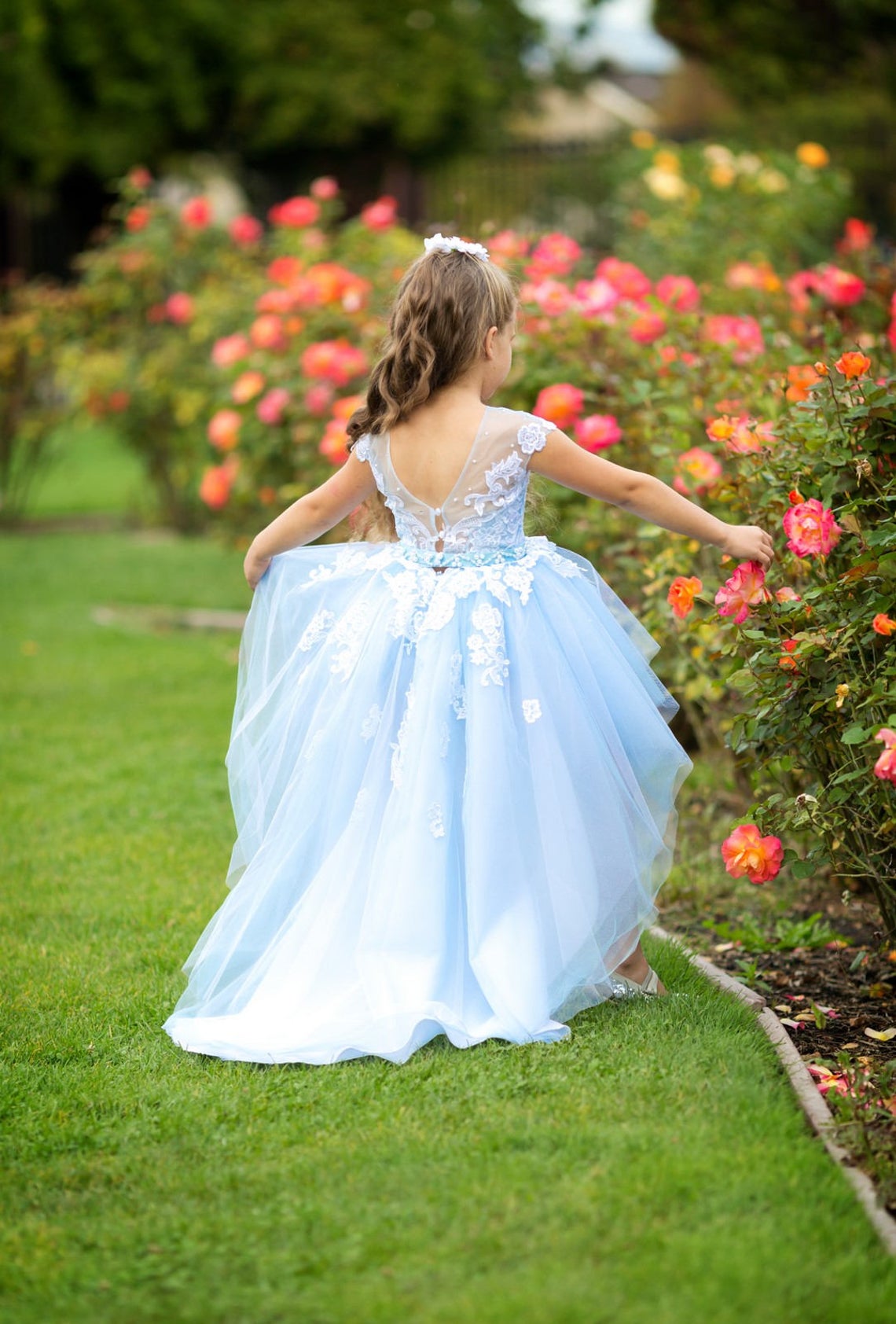 Tutu Off The Shoulder Hi Lo Flower Girl Dress Baby Special Occasion Dress