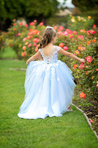 Tutu Off The Shoulder Hi Lo Flower Girl Dress Baby Special Occasion Dress