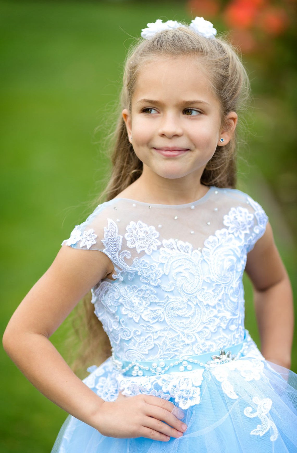 Tutu Off The Shoulder Hi Lo Flower Girl Dress Baby Special Occasion Dress