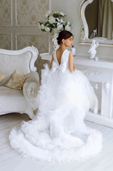 Kaleah Wedding Flower Girl Dress in Satin