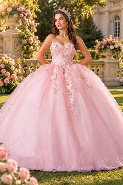 Aurelia Floral Quinceañera Ball Gown | Queen Collection
